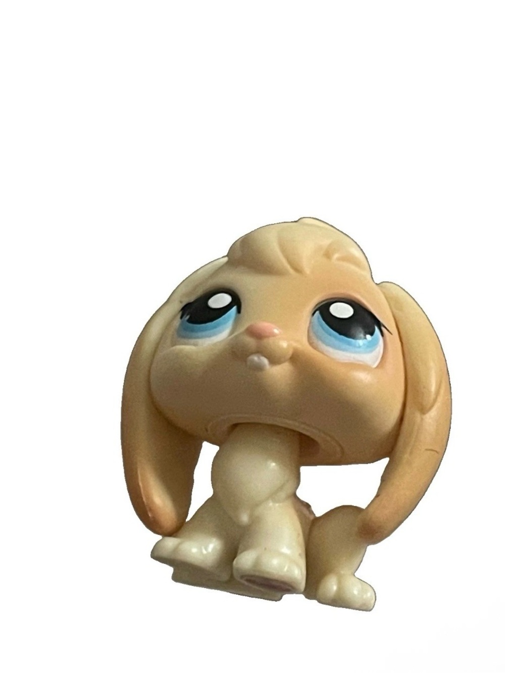 Littlest Pet Shop LPS Authentic #95 Brown Tan Lop Ear Bunny Blue Eyes Hasbro